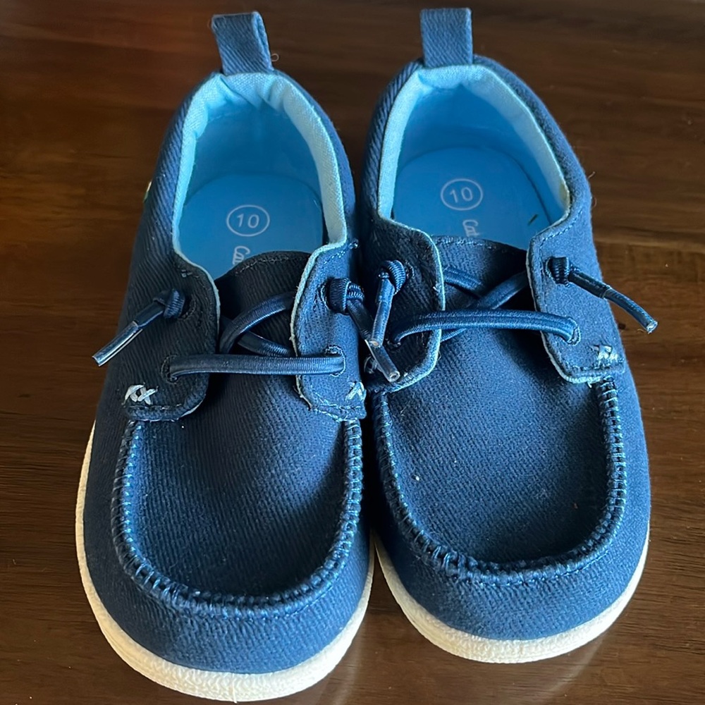 (Size 10) Cat & Jack Shoes | Blue Slip On Elastic Lace Moccasin Toe Sneakers